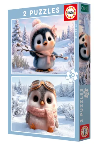 Produit 2 Puzzles - Manchots Mignons Image