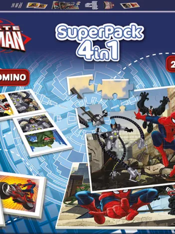 Produit 2 Puzzles + Domino + Identic - Spider-Man Image
