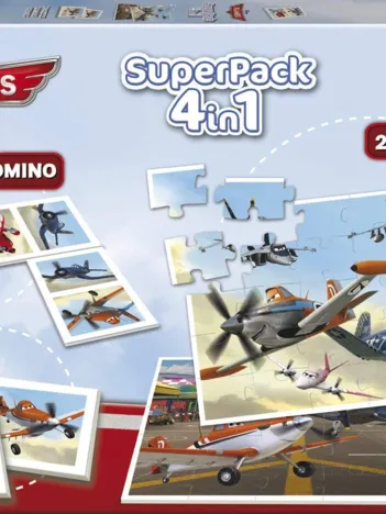 Produit 2 Puzzles + Domino + Identic - Planes Image