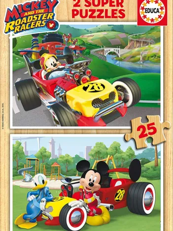 Produit 2 Puzzles en Bois - Mickey and The Roadster Racers Image