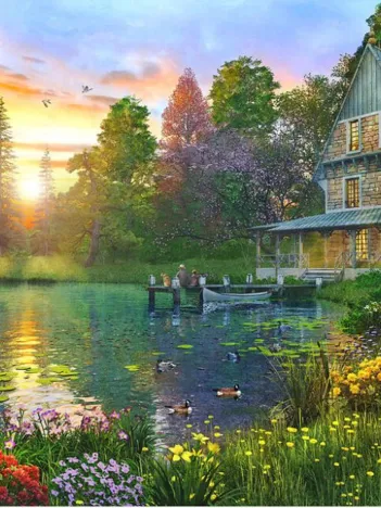 Produit Pièces XXL - Fishing At Sunset Image