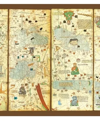 Produit Cresques Abraham : Carte du Monde de 1375 Image