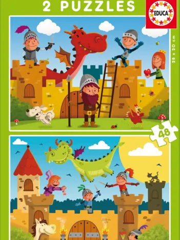 Produit 2 Puzzles - Dragons et Chevaliers Image