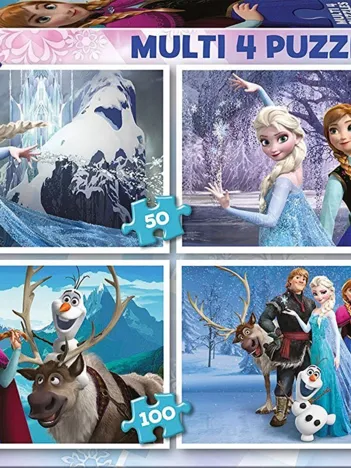 Produit 4 Puzzles - La Reine des Neiges Image