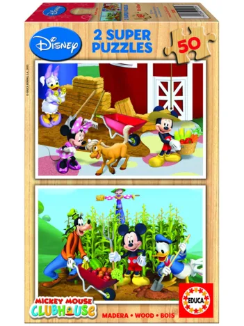 Produit 2 Puzzles en Bois - La maison de Mickey Image