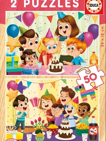 Produit 2 Puzzles en Bois - Jour d'Anniversaire Image