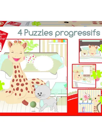 Produit 4 Puzzles Progressifs - Sophie la girafe Image