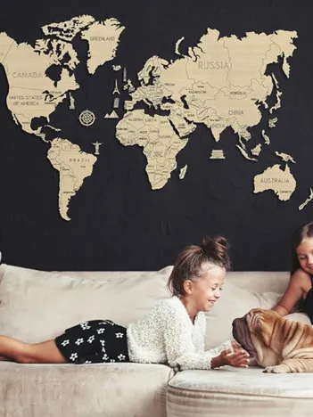 Produit Puzzle en Bois - Carte du Monde M Image