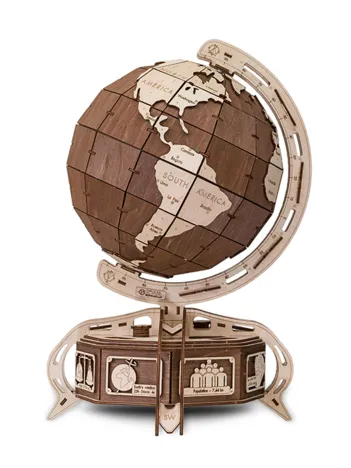Produit Puzzle 3D en Bois - Globe Marron Image