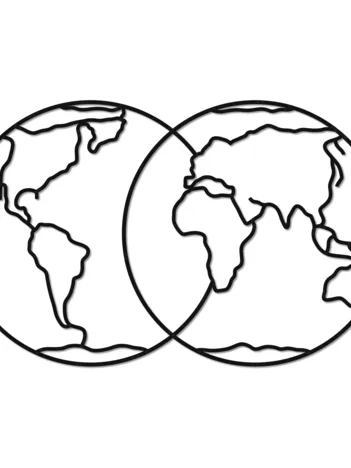 Produit Puzzle en Bois - Hemispheres of Earth Image