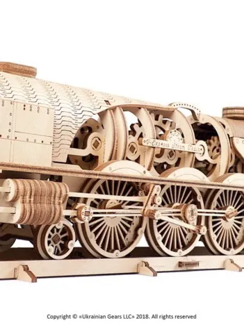 Produit Puzzle 3D en Bois - V-Express Steam Train with Tender Image