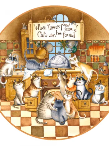 Produit Puzzle en Bois - Chats Heureux Image