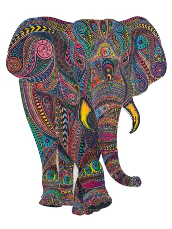 Produit Puzzle en Bois - L'Eléphant Impérial Image