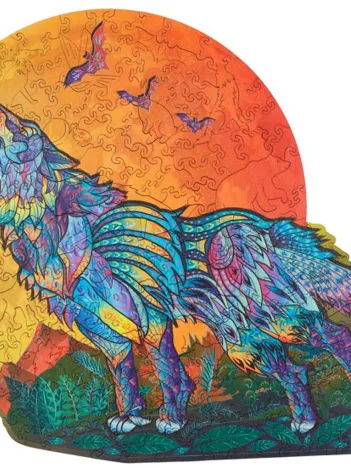 Produit Puzzle en Bois - Le Loup Hurleur Image
