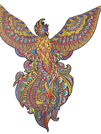 Produit Puzzle en Bois - Le Phoenix Flamboyant Image