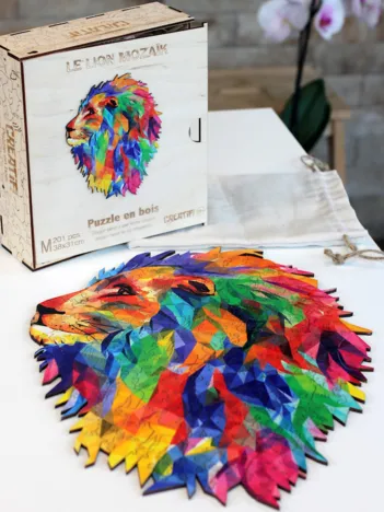 Produit Puzzle en Bois - Le Lion Mozaik Image