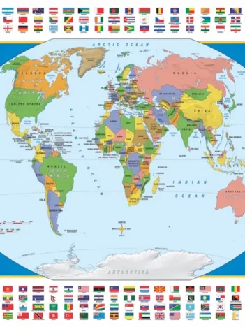 Produit Pièces XXL - National Geographic - The World Kids Map Image