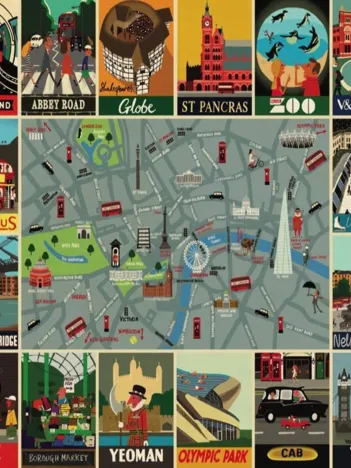 Produit Pièces XXL - Paul Thurlby - London Collage Image