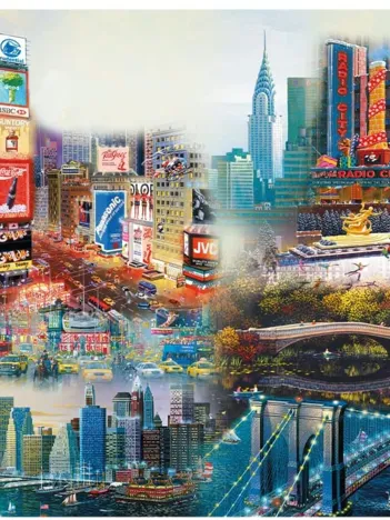 Produit Puzzle en Bois - New York - Collage Image