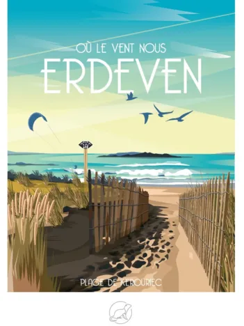 Produit Où le vent nous ERDEVEN - PLAGE DE KEROURIEC Image