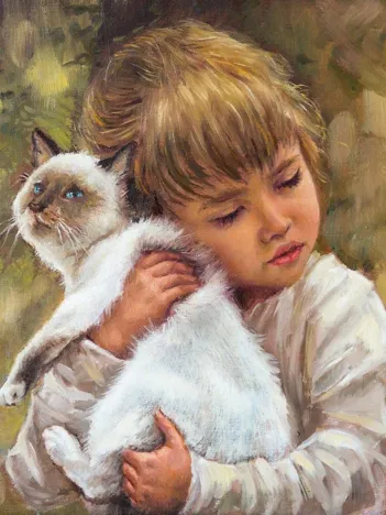 Produit Chat et Amour de Petite Fille Image