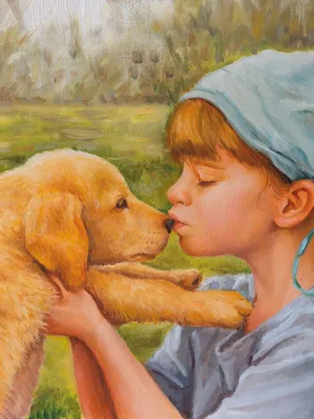 Produit Chien et Amour de Petite Fille Image