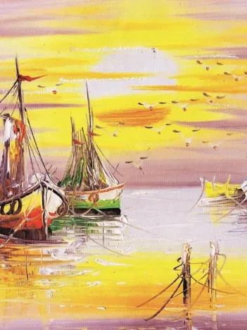 Produit Sunset and Boats Image