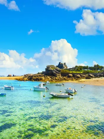 Produit Plage Trégastel, Bretagne Image