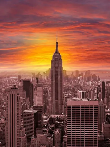 Produit Sunset Over New York Skyline Image