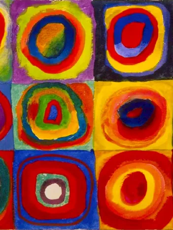 Produit Vassily Kandinsky - Color Study: Squares with Concentric Circles Image