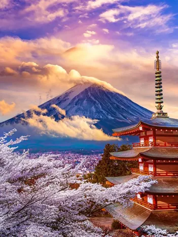 Produit Mont Fuji au Printemps, Japon Image