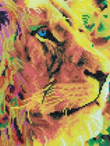 Produit Crystal Art - Kit Broderie Diamant - Lion Image