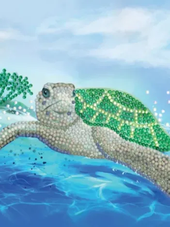 Produit Crystal Art - Kit Broderie Diamant - Tortue Image