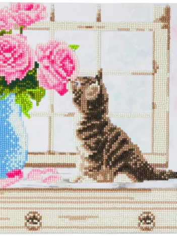 Produit Crystal Art - Kit Broderie Diamant - Chaton Image