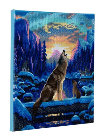 Produit Crystal Art - Kit Broderie Diamant - Loup Image