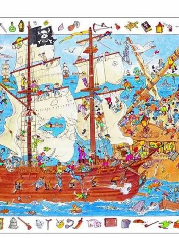Produit Puzzle d'observation + Poster - Savine Pied : Les Pirates Image