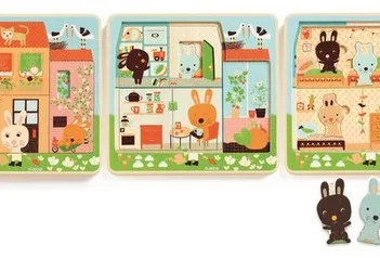 Produit Puzzle en Bois 3 niveaux. Chez Carot Image