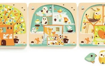 Produit Puzzle en Bois 3 niveaux. Chez Nut Image
