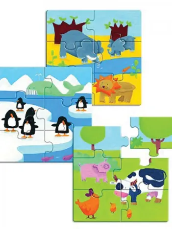Produit Puzzle 18 pièces en bois - Premiers puzzles : Animaux & Co Image
