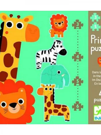 Produit 4 puzzles : Dans la jungle Image
