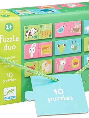 Produit 10 Puzzles - Duo : Animaux - Habitat Image