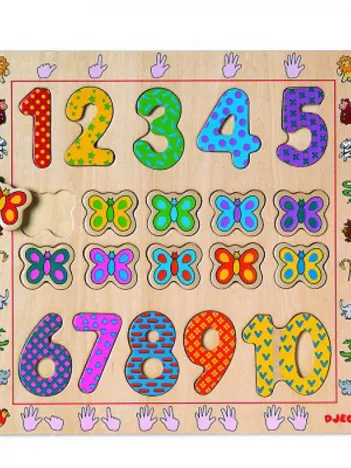 Produit Encastrement en Bois - Les Chiffres de 1 à 10 Image