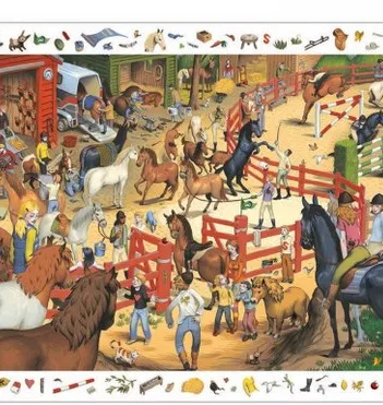 Produit Puzzle d'observation + Poster - Antoine Ronzon : Equitation Image