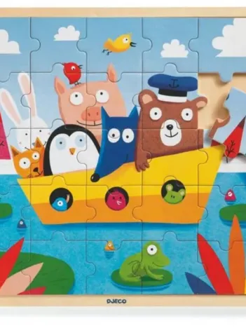 Produit Puzzle Cadre en Bois - Puzzlo Boat Image