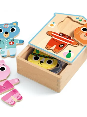 Produit 6 Puzzles en Bois - Dressup-mix Image