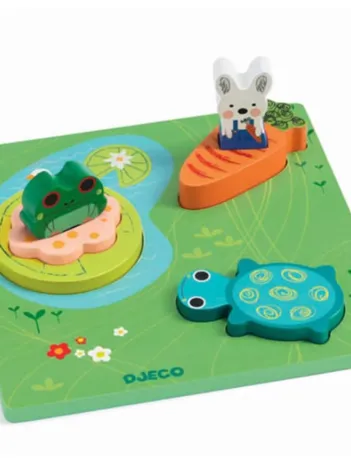 Produit Puzzle en Bois - 1,2,3 Froggy Image