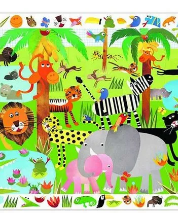 Produit Puzzle d'observation + Poster - Sylvia Bonanni : La Jungle Image