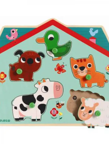 Produit Encastrement musical 5 pièces en bois - Ouaf Woof sonore Image