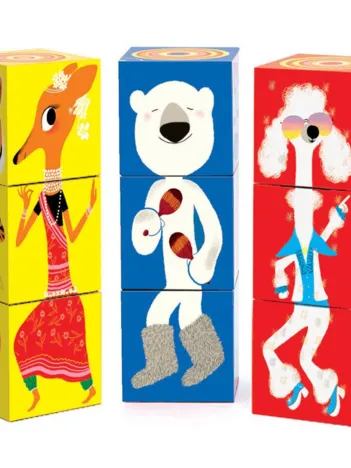 Produit Puzzle Cubes - Drôles d'animaux Image