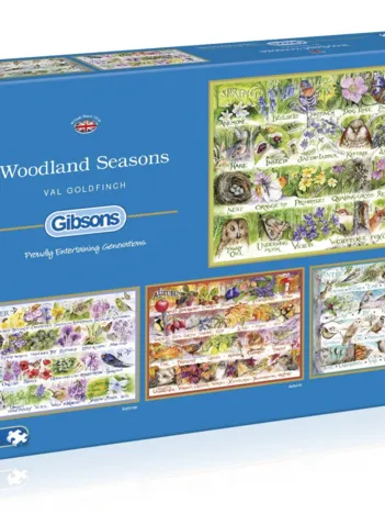 Produit 4 Puzzles - Woodland Seasons Image